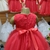 Children Dior Art 1101 Vestido Red Flowers + Torera - tienda online