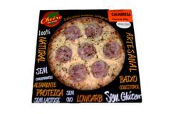 Pizza Low Carb Calabresa 220g - Cheiro de Vida