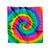 Lenço de Cetim Psicodélico Espiral Tie Die