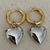 Brinco Golden Heart Silver Ring na internet
