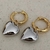 Brinco Golden Heart Silver Ring