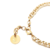 P063 - Pulseira elos duplos banho cor dourado - comprar online