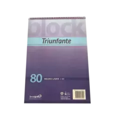 BLOCK A4 LISO TRIUNFANTE X80 HOJAS