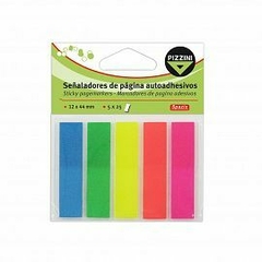 NOTAS ADHESIVAS PIZZINI BANDERITA NEON 5 X 25 U.