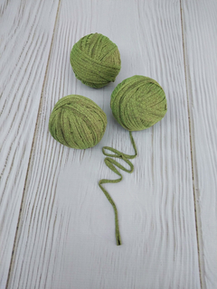 Trapillo ovillado * verde melange lycra (407) - Hilaria
