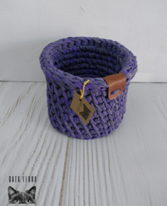 Canasto violeta y gris (1193) - comprar online