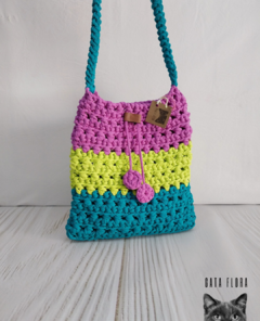 Cartera turquesa amarillo magenta (2089)