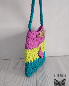 Cartera turquesa amarillo magenta (2089) - Hilaria