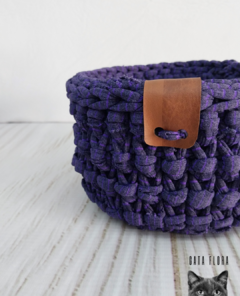 Canasto violeta lycra con textura (1207) - tienda online