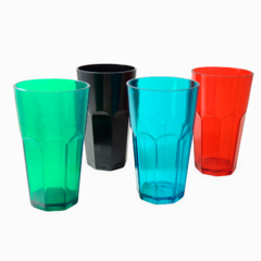 Vasos Facetados Cristal Colores en internet