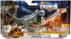 Jurassic World Dominion Velociraptor Blue Atrociraptor Set Mattel