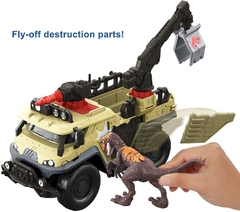 Jurassic World Dominion Vehiculo de captura mattel con raptor de regalo!!! - tienda online