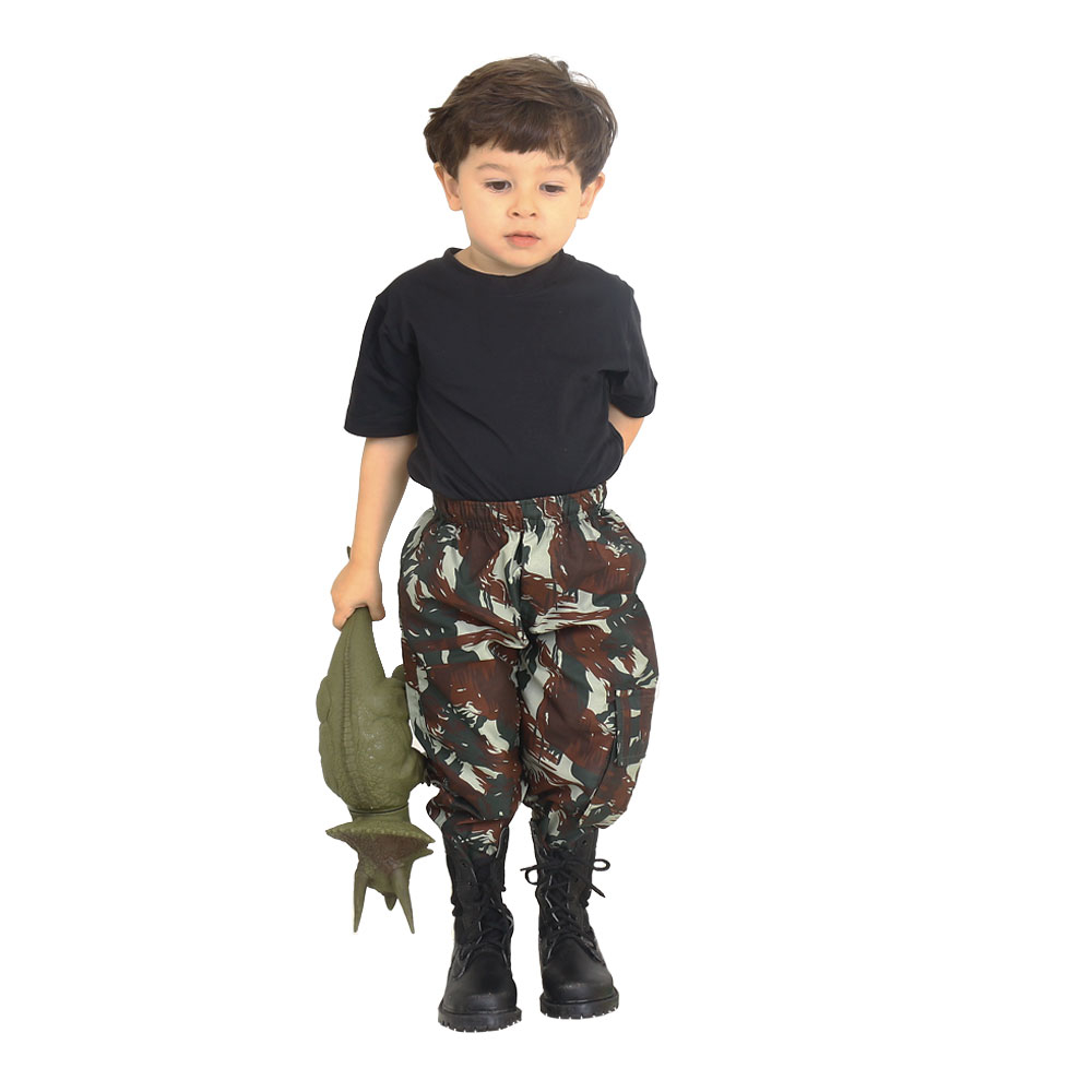 Calça Camuflada Infantil com Elástico - Elite