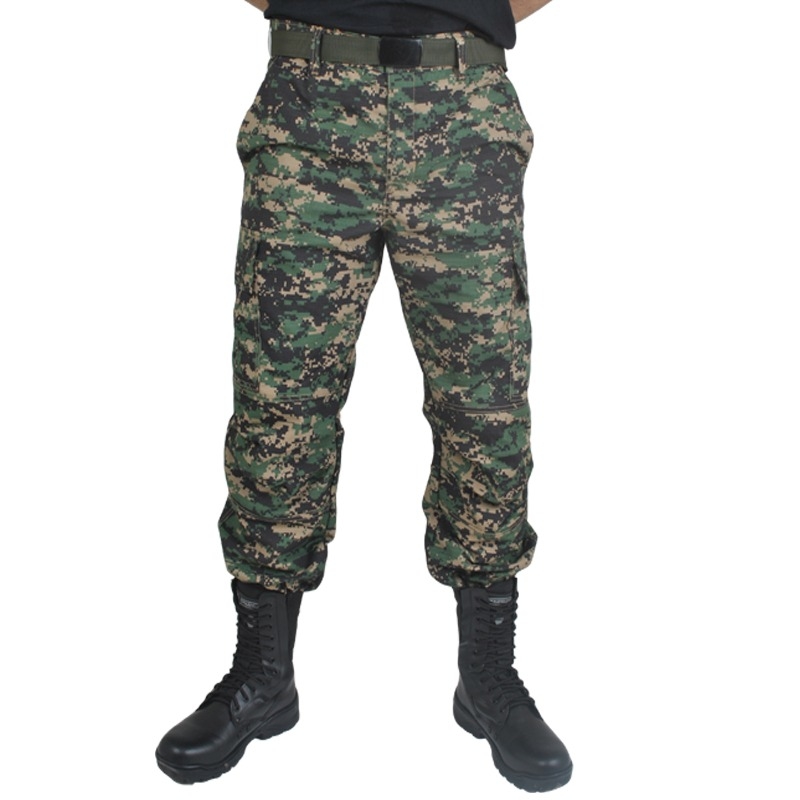 Calça Tática Preta Masculina Militar Casual Cargo Camuflagem De