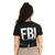 (US 1.001910006) Camiseta Feminina Militar Baby Look Estampada FBI | Preto - Atack - comprar online