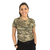 (US 1.1110088) Camiseta Feminina Militar Baby Look | Camuflado - Atack