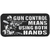 (US 1.341311FC) Patch Bordado com Fecho de Contato Gun Control - comprar online