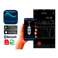 Anemômetro com Temperatura (Termo Anemômetro) Bluetooth - DT-90 - CEM - HEPTA Instrumentos de Medição e Controle