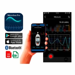 Decibelímetro 35dB a 130dB com Bluetooth - DT-95 - CEM - HEPTA Instrumentos de Medição e Controle