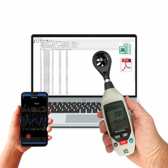 Anemômetro com Temperatura (Termo Anemômetro) Bluetooth - DT-90 - CEM - comprar online