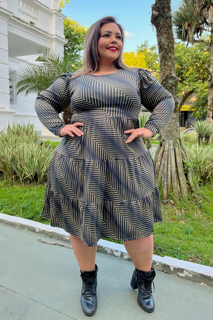 Vestido Feminino Moda Cristâ Comportado Plus Size Acacia