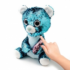 Oso De Peluche De Lentejuelas Reversible 25 cm