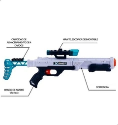 Pistola X-Shot Escopeta Hawk Eye Con Mira Snipe - El Arca del Juguete