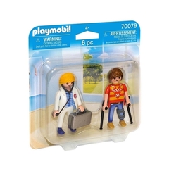 Doctora y Paciente en Muletas Playmobil