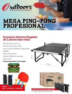 Mesa De Ping Pong Profesional Plegable Valija - tienda online