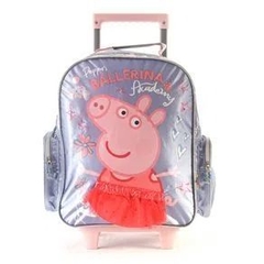 Mochila Peppa Pig Con Carro Bailarina 15" en internet