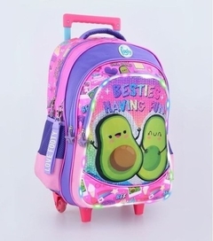 Mochila Escolar Grande Con Luz Led Peppa Pig Rosa