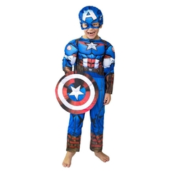 Disfraz Capitán América C/Músculos New Toys V/Talles