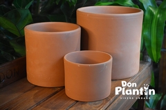 Maceta de cerámica cilíndrica - comprar online