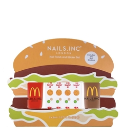 **PRE ORDEN** Nails.INC X McDonald's Burger Mini Nail Polish and Sticker Duo
