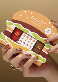 Imagen de **PRE ORDEN** Nails.INC X McDonald's Burger Mini Nail Polish and Sticker Duo