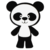 Aplique Panda Acrílico Vazado 5 cm 4 Uni - Inspire sua Festa Loja