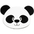Aplique Panda Cabeça Acrílico Vazado 5 cm 4 Uni Vivarte - Inspire sua Festa Loja