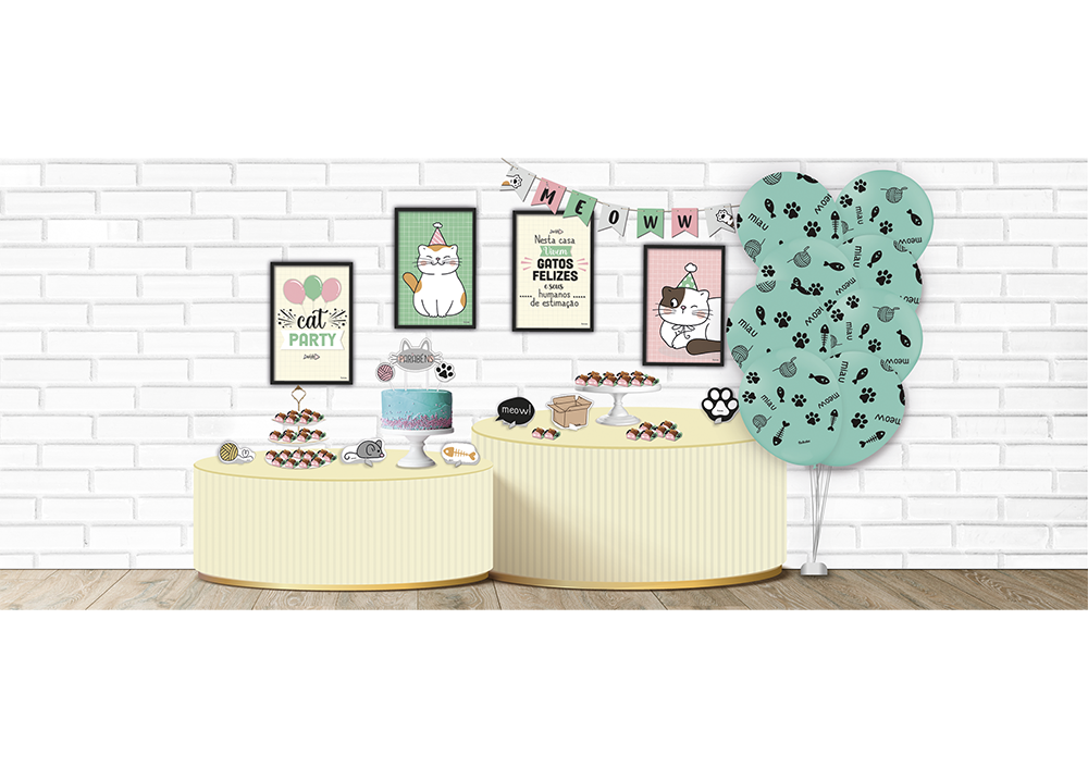 Luluca E Panda Kit 5 Display Mdf Decoração + 3 Quadros