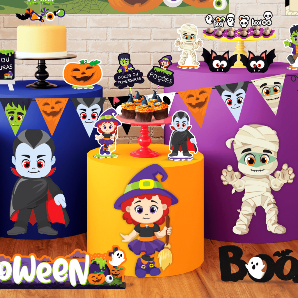 Topo Para Bolo Festa Tema Decoração Halloween Bruxa