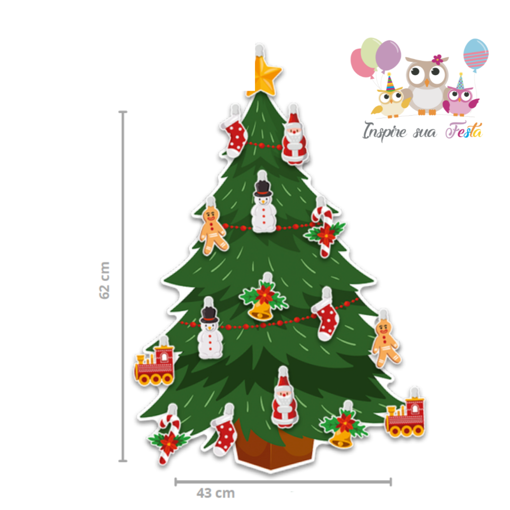 Decoração de Parede Árvore de Natal Mágico 1 Uni Regina Festas - I