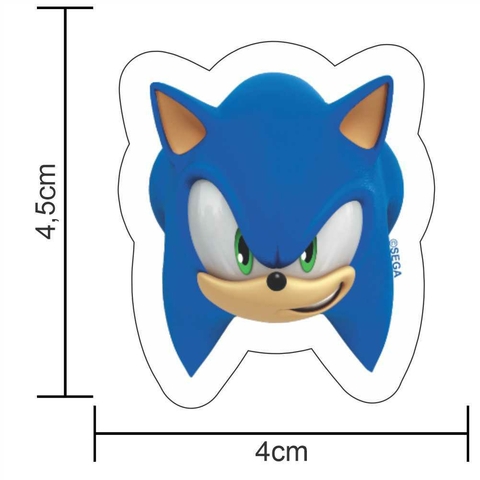 MINI PERSONAGENS DECORATIVOS FESTA SONIC THE HEDGEHOG - 50 UNIDADES