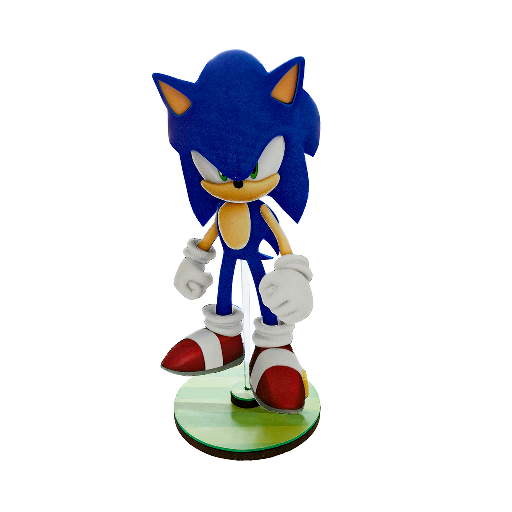 Aplique Impresso para Decoração Festa Sonic em EVA Piffer