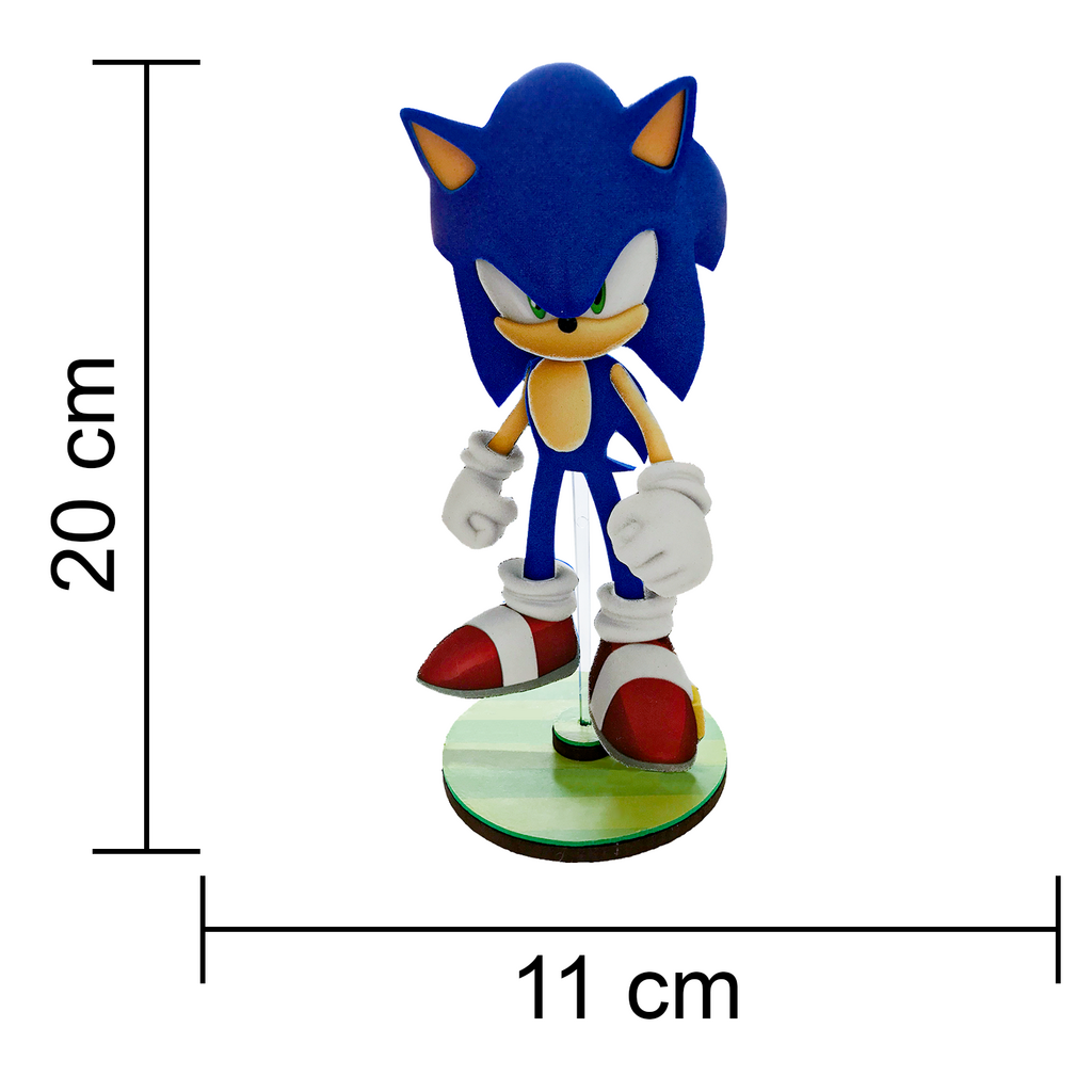 Fantasia Infantil Menino Sonic Com Máscara E Confete