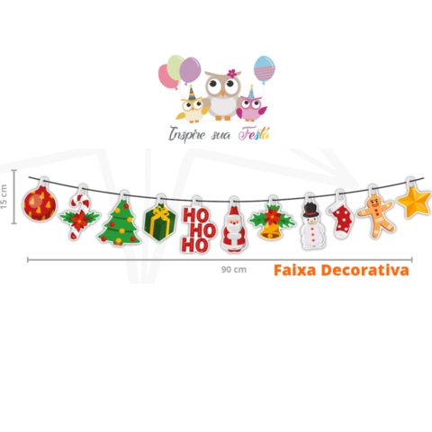 Faixa Decorativa Natal Mágico Ho Ho Ho Regina Festas