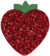 Aplique Frutas Tropicais Morango EVA Vermelho e Verde Glitter 5 cm 6 Uni Vivarte - Inspire sua Festa Loja