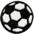 Aplique Futebol Bola EVA Preto Branco Glitter 5 cm 6 Uni Vivarte - Inspire sua Festa Loja