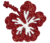 Aplique Tropical Híbisco EVA Glitter Vazado Vermelho 5 cm 6 Uni Vivarte - Inspire sua Festa Loja