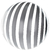 Balão Bubble Cromado Prata com Listras Brancas 18 polegadas 45 Cm Mundo Bizarro - Inspire sua Festa Loja - comprar online