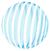 Balão Bubble Transparente Azul Com Listras Brancas 18 polegadas 45 Cm Mundo Bizarro - Inspire sua Festa Loja - comprar online