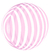 Balão Bubble Transparente Rosa com Listras Brancas 18 polegadas 45 Cm Mundo Bizarro - Inspire sua Festa Loja - comprar online